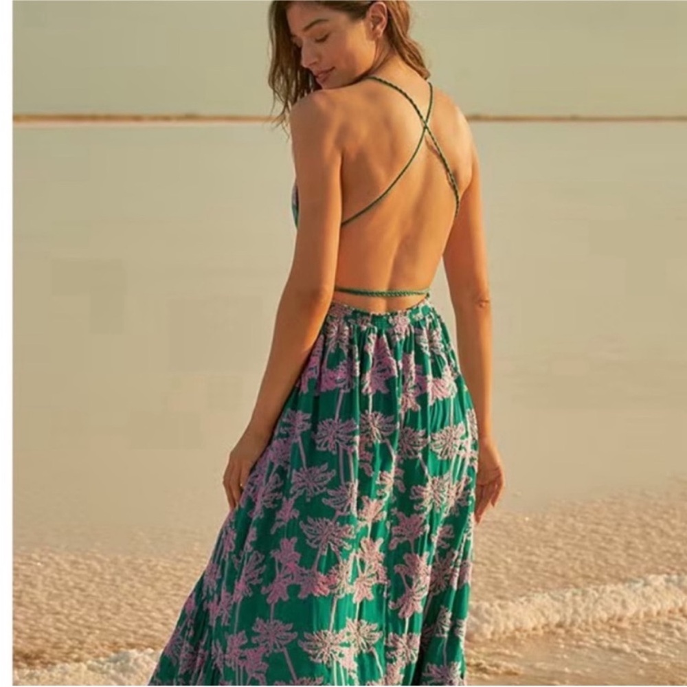 Maaji Teal and Pink Floral Dress - Picture 4 of 6